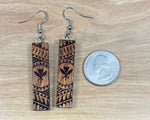 Load image into Gallery viewer, Koa Engraved Earrings (short)
