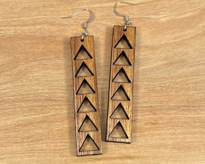 Laser cut Koa Earrings