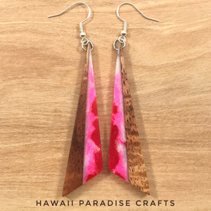 Handmade Resin and Koa Earrings