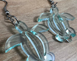 Load image into Gallery viewer, Glass Acrylic Honu Earrings
