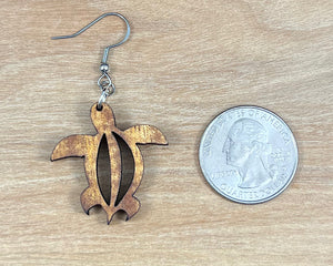 Koa Honu Earrings (small)