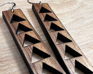 Laser cut Koa Earrings