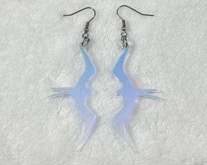 Rainbow Iridescent Acrylic Iwa Earrings