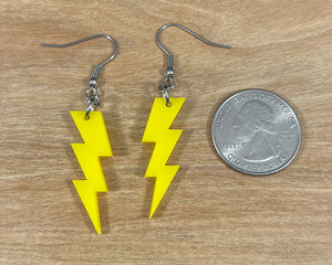 Acrylic Lightning Bolt Earrings