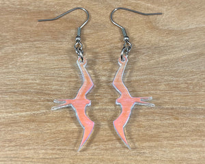 Rainbow Iridescent Acrylic Iwa Earrings (small)